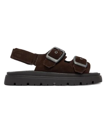 Sandale dama, G-Star Raw, piele intoarsa, inchidere velcro, maro, Maro
