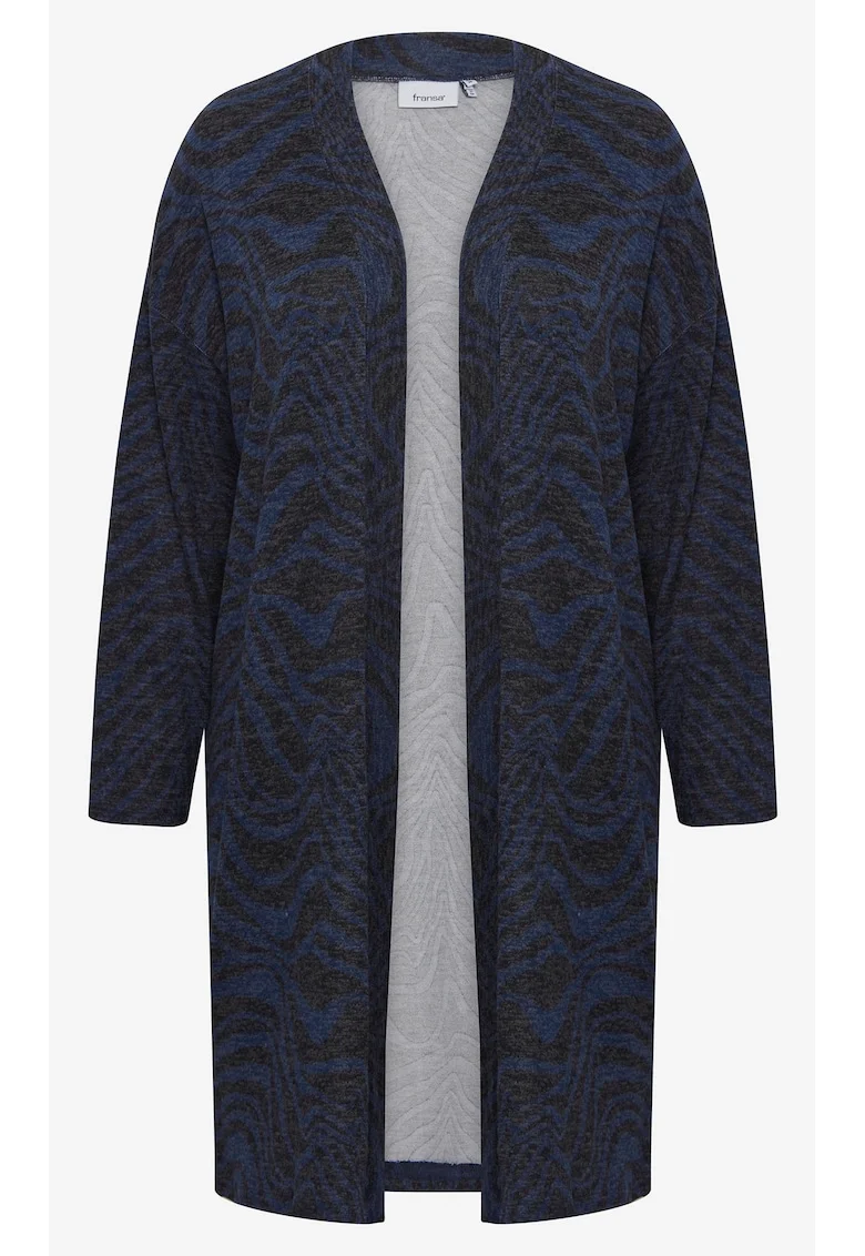 Cardigan cu model animal print cu maneca lunga