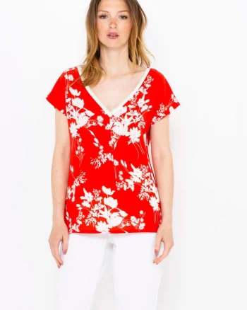 Tricou cu imprimeu floral,