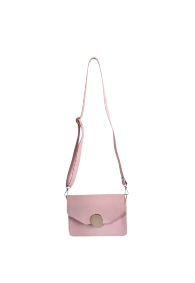 Geanta dama piele,  Carmen, roz, 22x10x15 cm