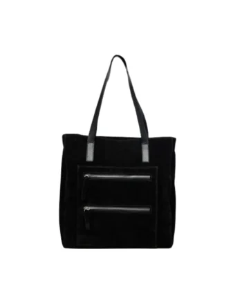 Geanta dama piele,  Holly velur negru