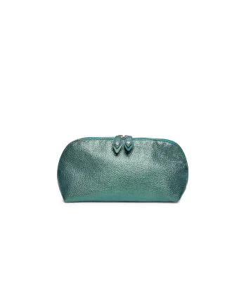 Portfard piele,  St. Tropez, verde sidef, 23 x 8 x 14 cm