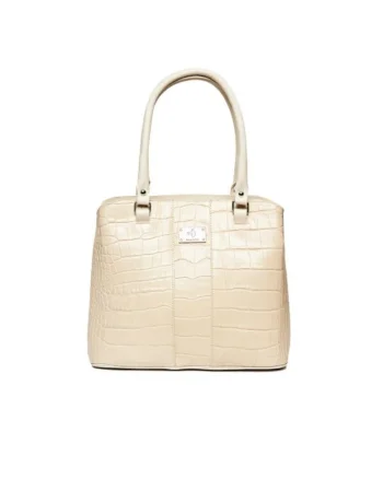 Geanta dama piele,  Gerda, bej, 26x12x20 cm