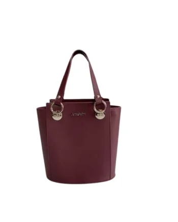 Geanta dama piele,  Elisabeth 8, bordo, 25x14x27 cm