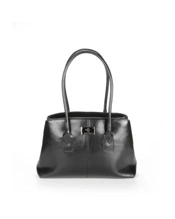 Geanta dama piele,  Elisabeth 1, negru, 34x11x23 cm