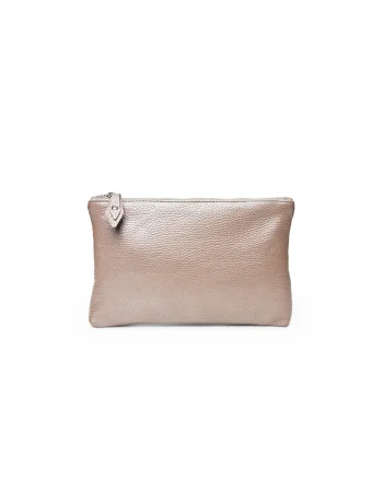 Portfard piele,  St. Moritz, grej sidef, 23 x 3 x 15 cm