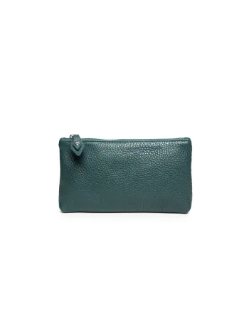 Portfard piele,  St. Ives, verde, 20 x 3 x 12 cm