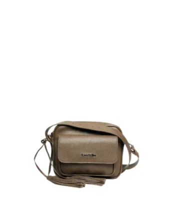 Geanta dama piele,  Lucy, grej, 22x10x17 cm