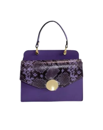 Geanta dama piele,  Felicia, mov, 26x12x20 cm