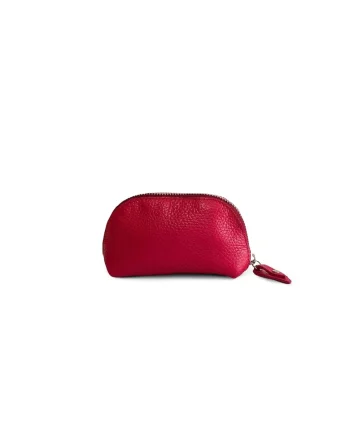 Portfard piele,  Sun, rosu, 12 x 5 x 8 cm