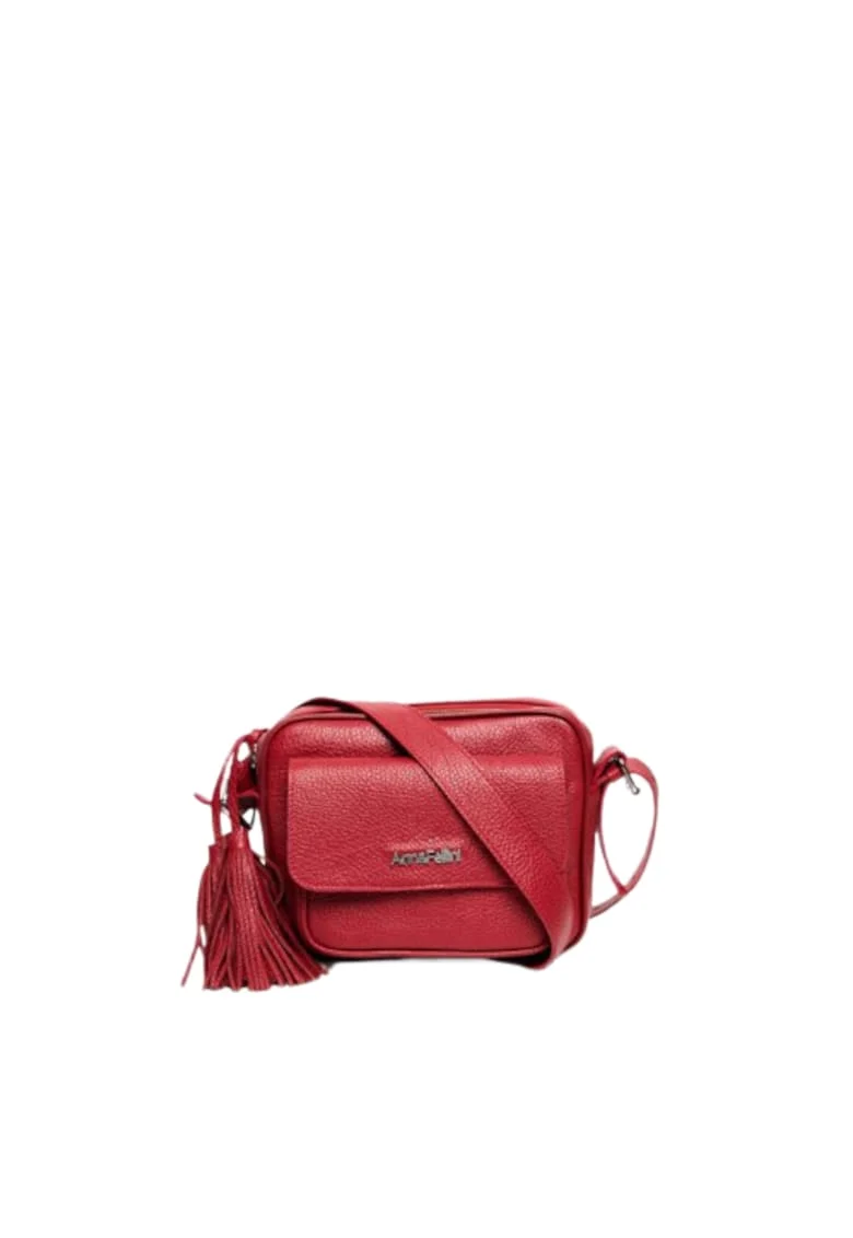 Geanta dama piele,  Lucy, rosu, 22x10x17 cm