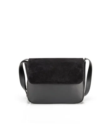 Geanta dama piele,  Kaia, negru, 24x9x19 cm