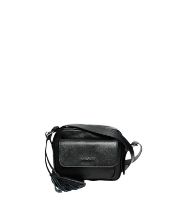 Geanta dama piele,  Lucy, negru, 22x10x17 cm
