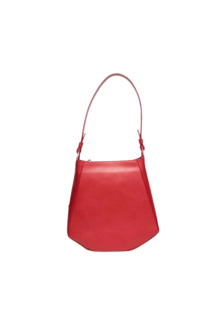 Geanta dama piele,  Sabina, rosu, 32x12x32 cm