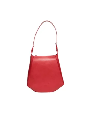 Geanta dama piele,  Sabina, rosu, 32x12x32 cm