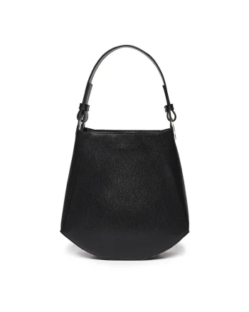 Geanta dama piele,  Sabina, negru, 32x12x32 cm