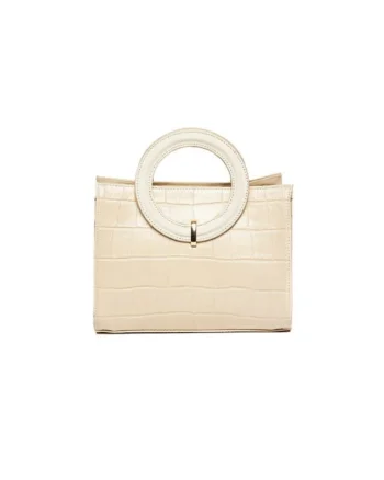 Geanta dama piele,  Olivia, bej, 22x10x17 cm
