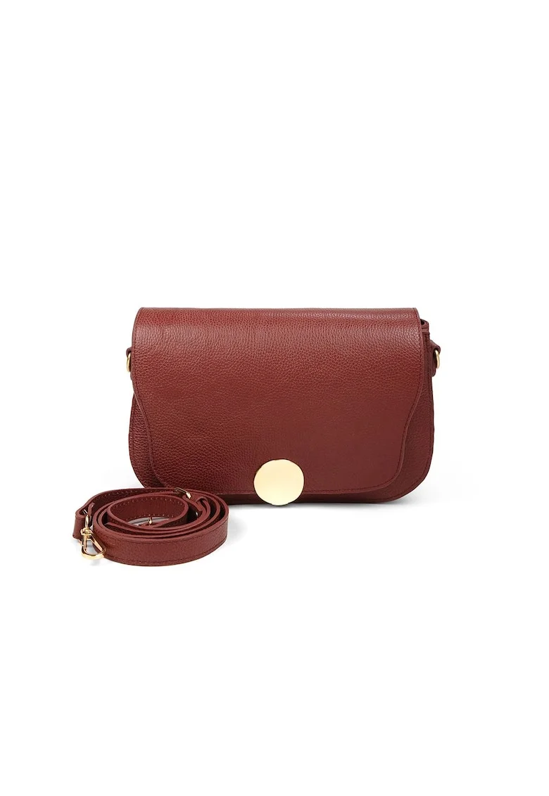 Geanta dama piele,  Cara, bordo, 29 x 9 x 19 cm