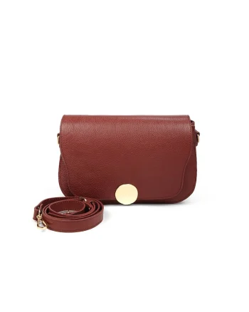 Geanta dama piele,  Cara, bordo, 29 x 9 x 19 cm