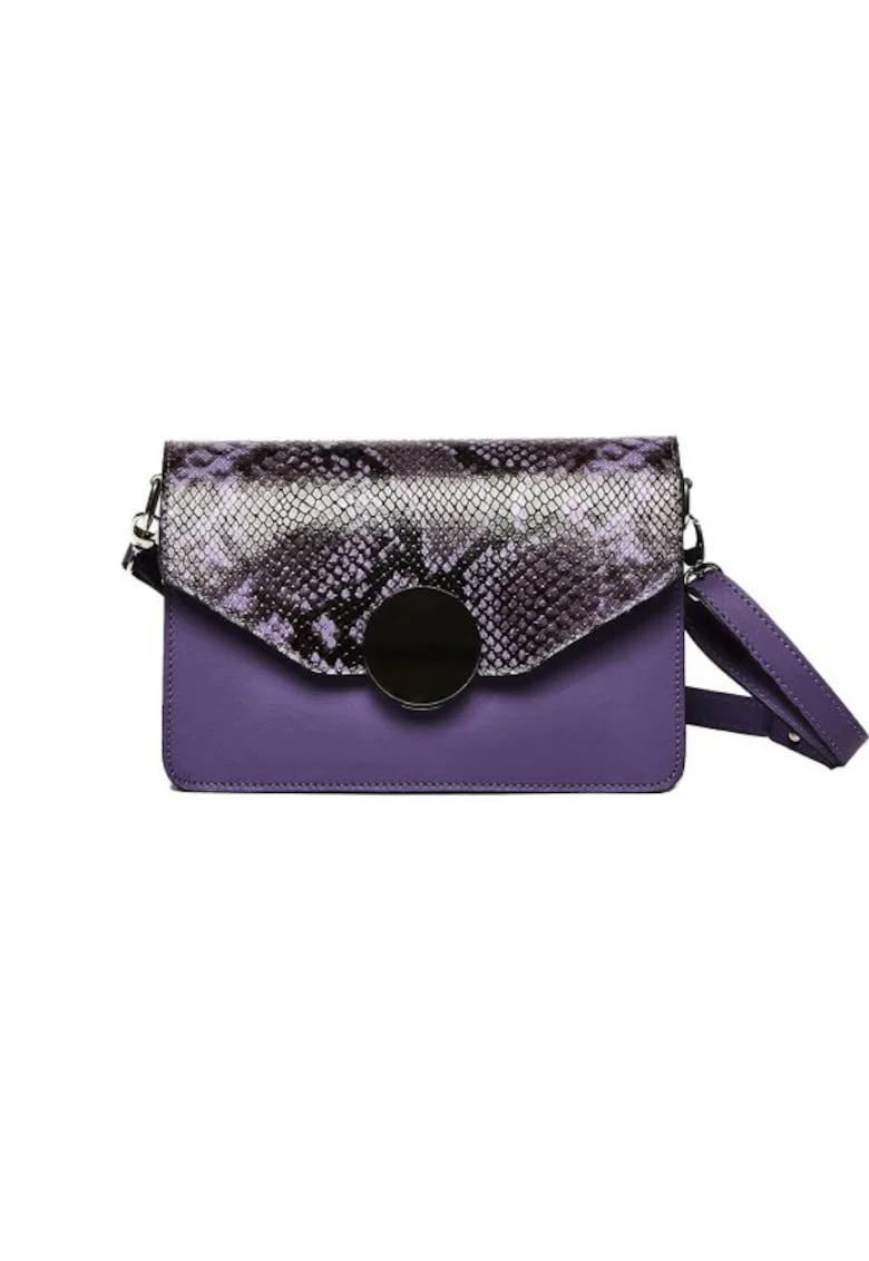 Geanta dama piele,  Carmen, mov, 22x10x15 cm