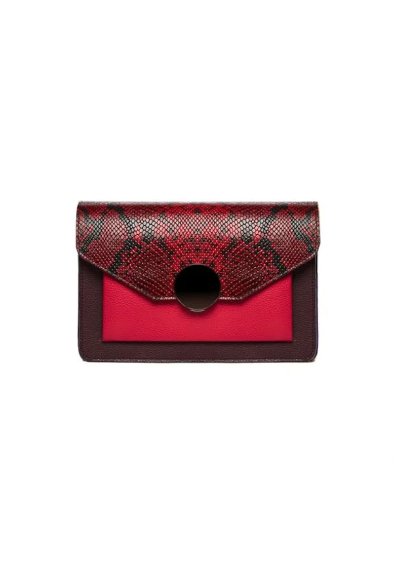 Geanta dama piele,  Ivona, rosu, 26x7x18 cm