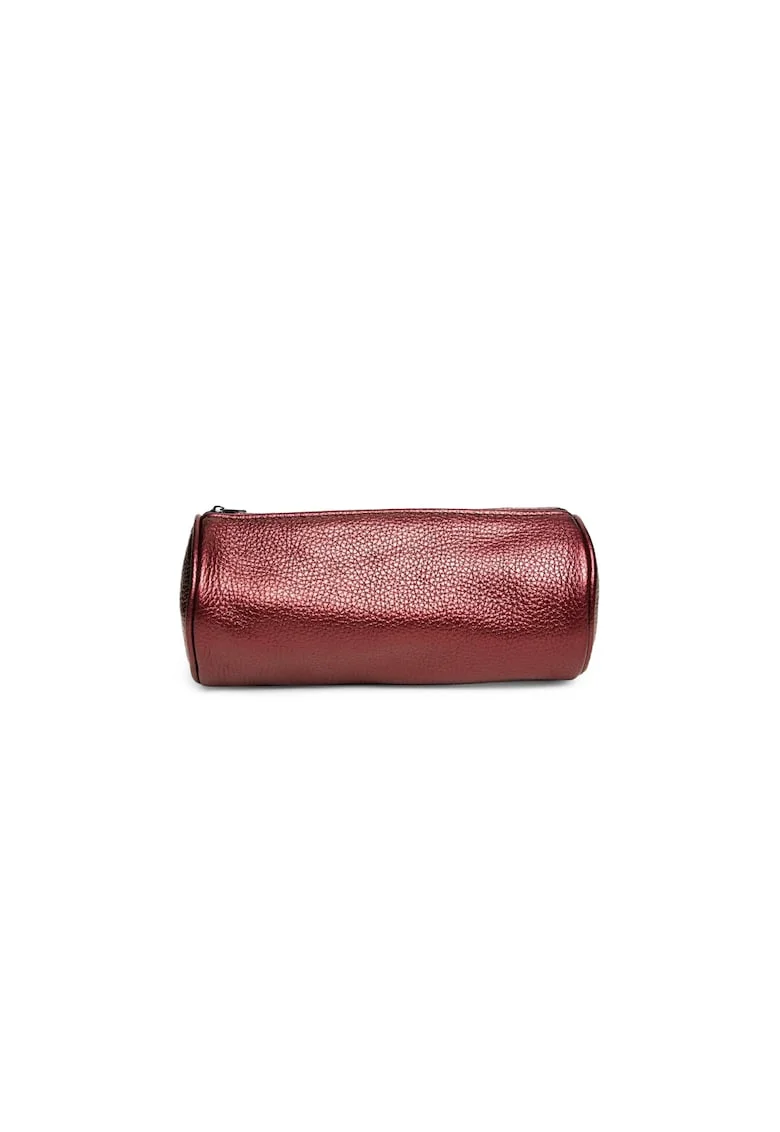 Portfard piele,  Skin, bordo sidef, 20 x 9 x 9 cm