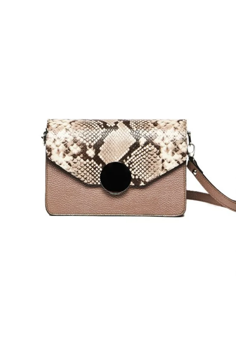 Geanta dama piele,  Carmen, grej, 22x10x15 cm