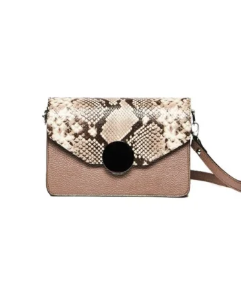 Geanta dama piele,  Carmen, grej, 22x10x15 cm