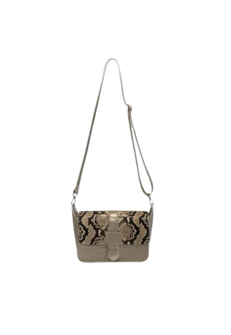 Geanta dama piele,  Adora, grej, 27x14x18 cm