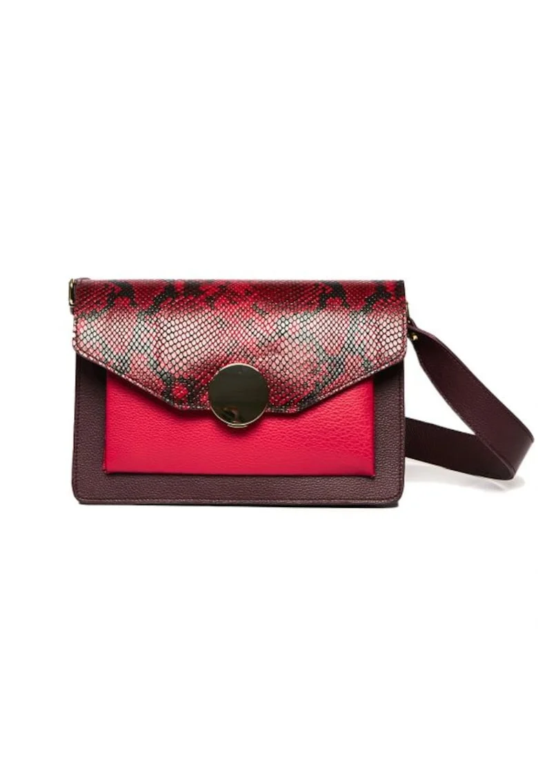 Geanta dama piele,  Arina, rosu,27x14x20 cm