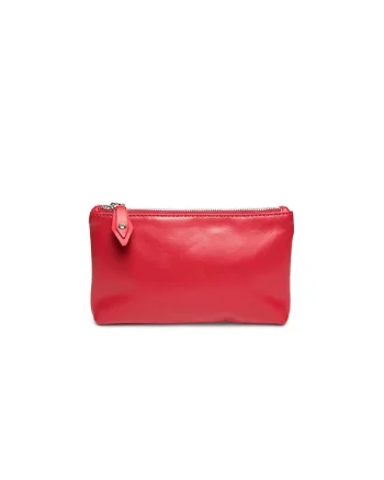 Portfard piele,  St. Ives, rosu, 20 x 3 x 12 cm