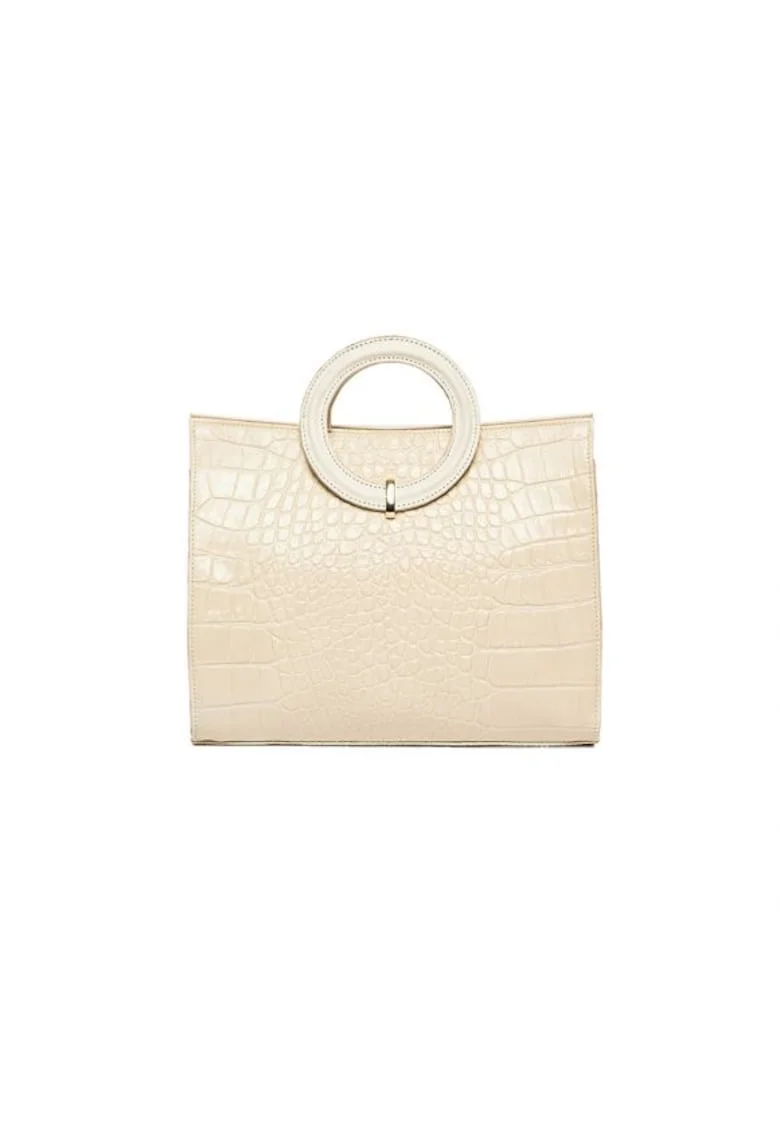 Geanta dama piele,  Otilia bej, 29x10x22 cm