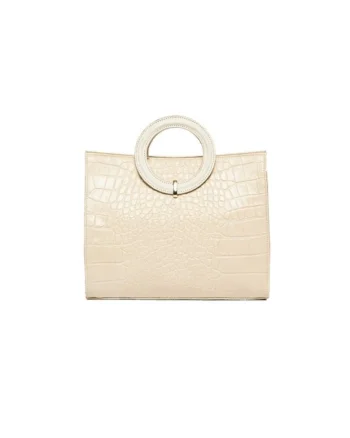 Geanta dama piele,  Otilia bej, 29x10x22 cm