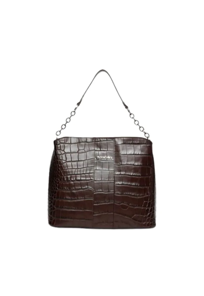 Geanta dama piele,  Gerdina, 32x16x20, Maro