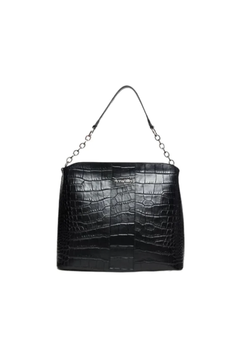 Geanta dama piele,  Gerdina, 32x16x20, Negru