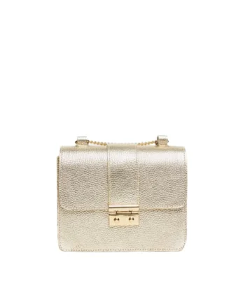Geanta dama piele,  Divya, 19x6x16, Auriu