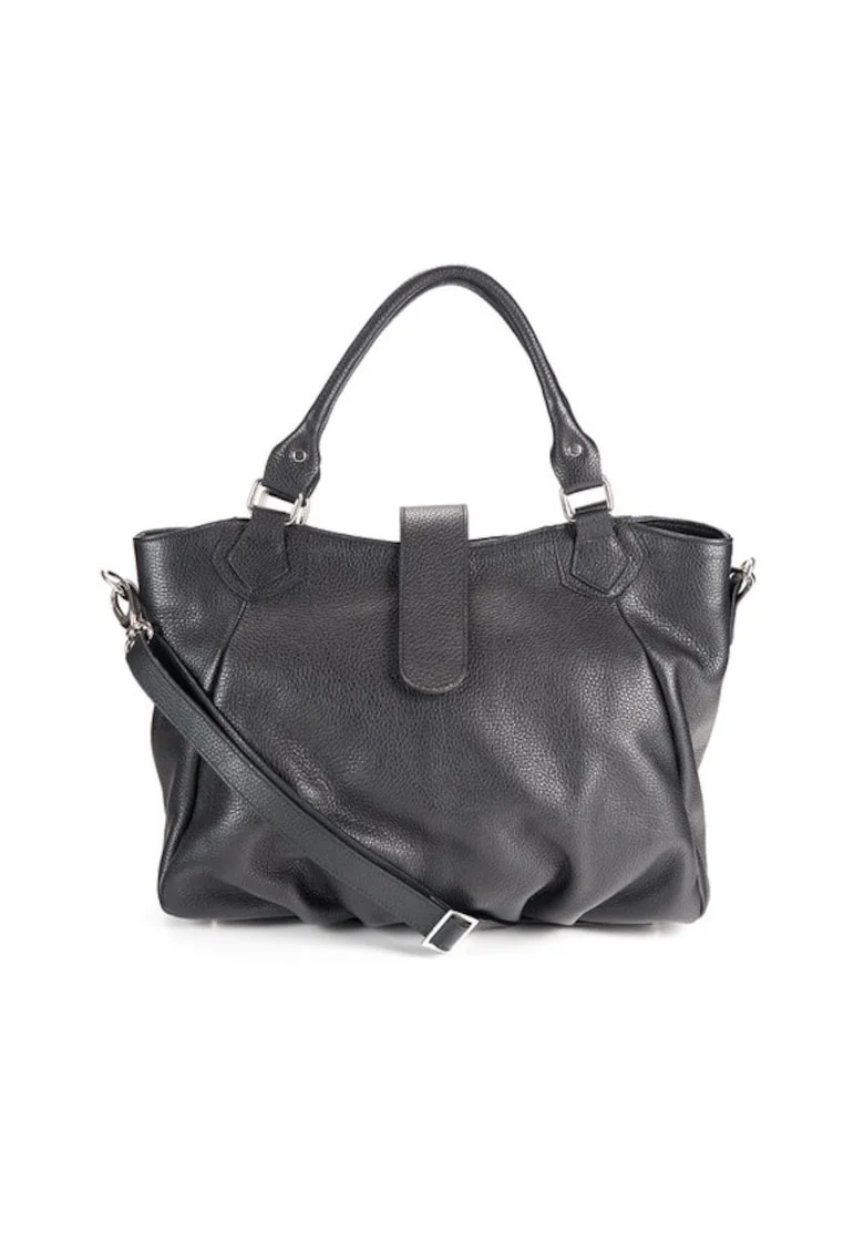 Geanta dama piele,  Elisabeth 10, 44x14x29, Negru