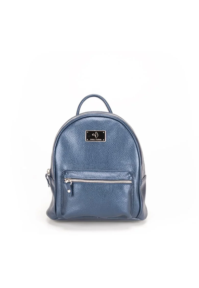 Geanta dama piele,  Rucsac 3 mijlociu, 23x13x23, Bleumarin