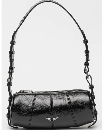 Geanta baguette de piele Le Roudoudou, Negru