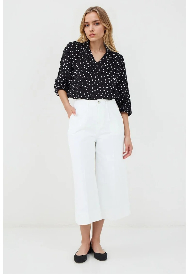 Bluza cu imprimeu buline, Negru