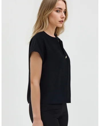 Bluza cu maneci scurte, Negru