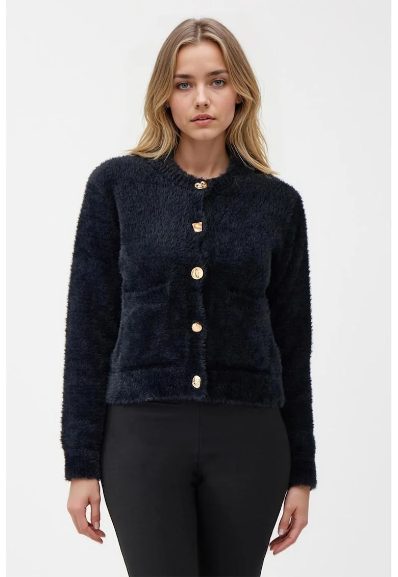 Cardigan cu nasturi, Negru