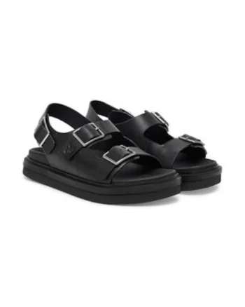 Sandale dama,  piele naturala, negru,