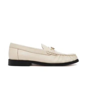 Mocasini dama,  piele naturala, bej,