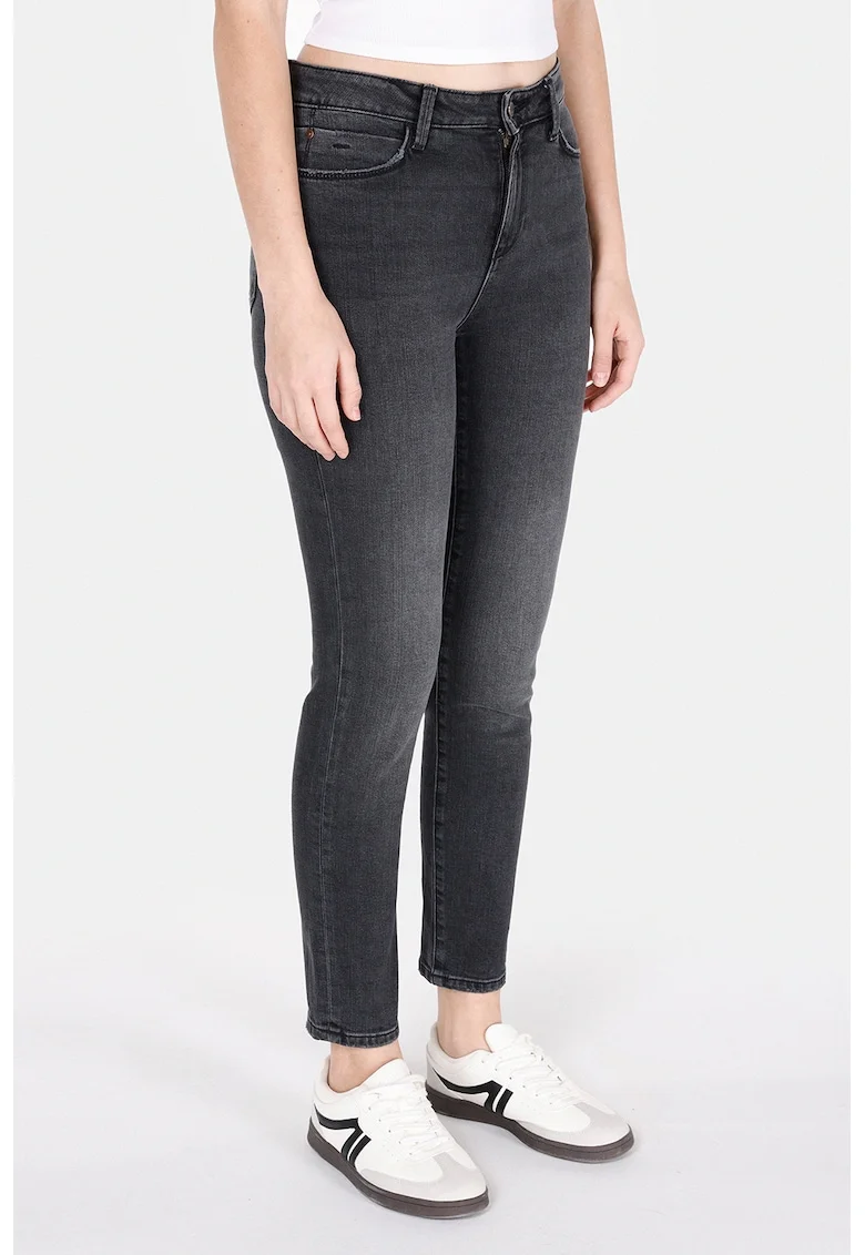 Blugi slim fit cu 5 buzunare, Negru