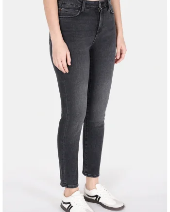 Blugi slim fit cu 5 buzunare, Negru