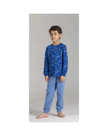 Pijamale din bumbac, cu imprimeu, pentru baieti