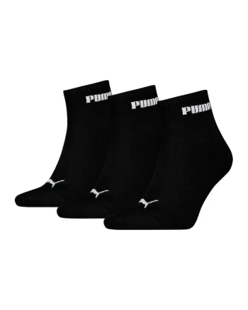 Set de sosete scurte unisex cu logo contrastant - 3 perechi, Negru