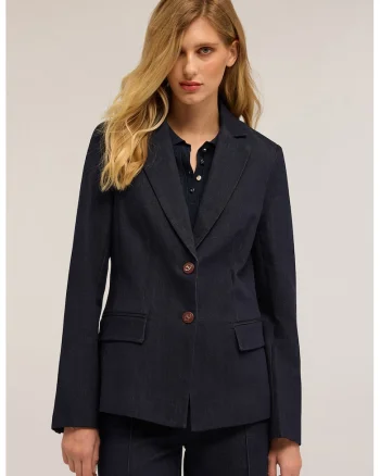 Sacou regular fit cu nasturi, Albastru ultramarin