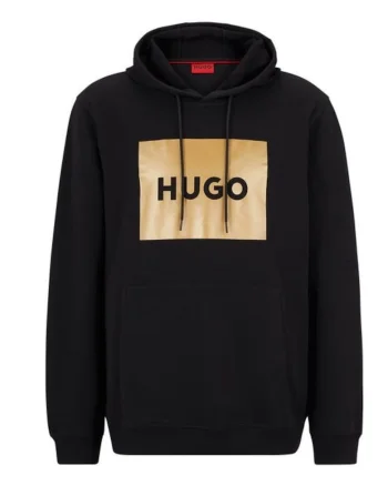 Hanorac cu logo metalic, Negru